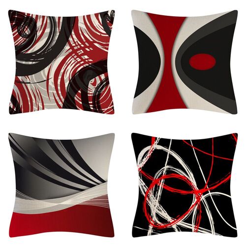 Lot de 4 Housses de Coussin Décoratif Canapé Taie d'oreiller Décoration pour Chambre,canapé,Chaise,Voiture,Lit,Jardin 45 x 45 cm(A)