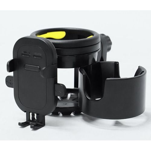 Porte-Gobelet Pour Poussette, Porte-Gobelet Universel Pour Poussette, Accessoire Pour Poussette, Porte-Gobelet Rotatif À 360°, Porte-Bouteille Double Pour Poussette De Vélo