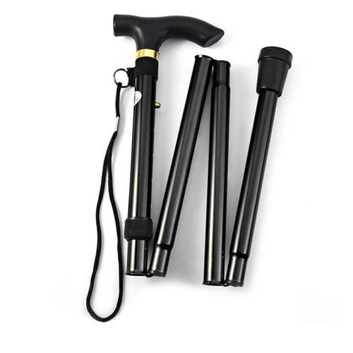 Bâtons De Randonnée Pliables, Légers, Télescopiques, Pliables En Aluminium, Noirs
