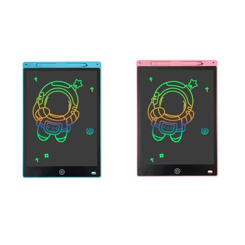 Lot de 2 tablettes à dessin pour enfants (bleu et rose) 12 pouces, écran LCD magique, bloc-notes avec bouton d'effacement, jouets pour filles et garçons