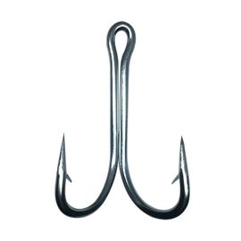 Hameçons De Pêche Doubles Classiques 10/0 En Acier Inoxydable, 8 Hameçons Grenouille Classiques Avec Tige Ouverte Pointue Et Solide, Ardillon Pour Eau Salée Et Eau Douce