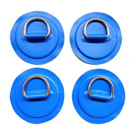 Lot De 4 Anneaux En D Bleus En Acier Inoxydable Pour Jupe De Kayak Gonflable