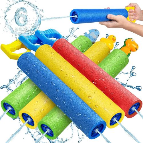 Lot De 6 Pistolets À Eau Super Water Soaker Blaster De 12,2 M, Couleurs Aléatoires, Pour Piscine, Plage, Fête D'été, Jeux D'eau En Plein Air, Jouets De Combat Pour Enfants, Garçons Et Filles
