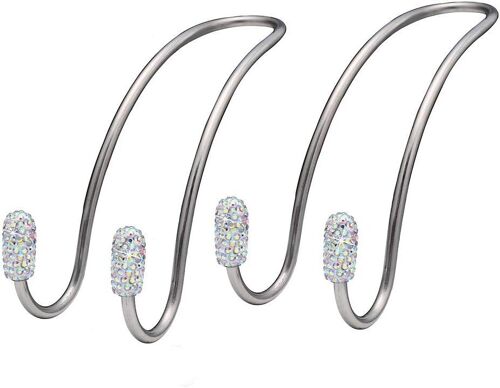 Crochets Pour Appuie-Tête Arrière De Siège Auto Gm, Crochets De Suspension Pour Sacs, Portefeuilles, Sacs À Main, Articles D'épicerie En Tissu, Crochets De Rangement Pour Siège Arrière, Lot De 2, Blanc