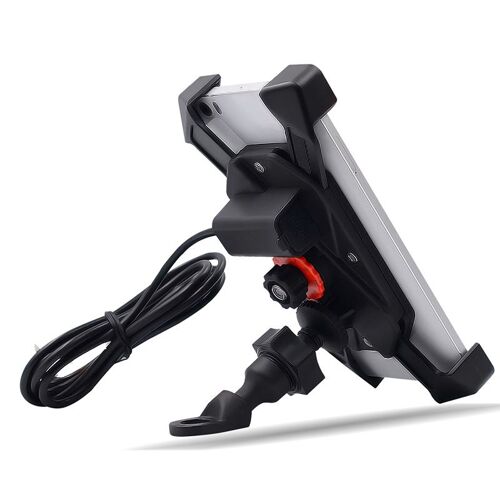 Support Téléphone Vélo Support Smartphone De Moto, Universel Porte Vélo Du Guidon Avec 360° Rotation Pour 3,5 À 6,5 Pouces Gps Pour Smartphones Autres Appareils