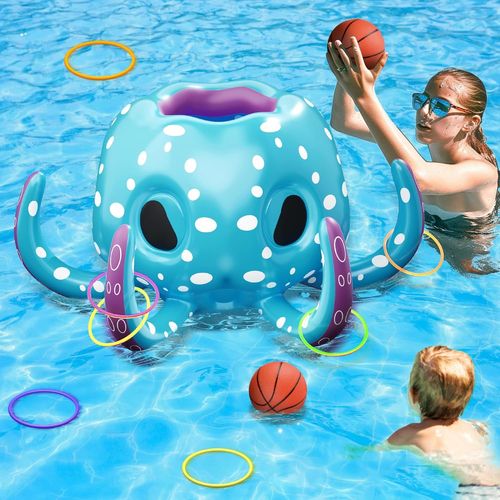 Jouets De Piscine Gonflables 2 En 1 Pour Enfants, Pieuvre