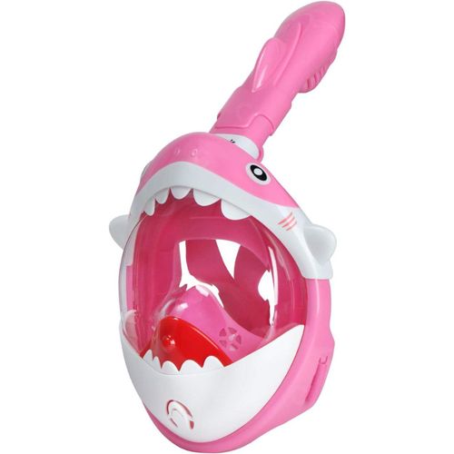 Rose Enfants Masque De Plongée, De Requin De La Plongée Masque, Anti-Brouillard, Anti-Fuite, Vue Panoramique À 180°, Sec Haut Du Système, La Respiration Facile