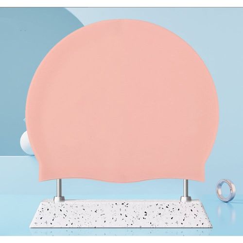 Un Peu De Rose En Silicone Bonnet De Natation