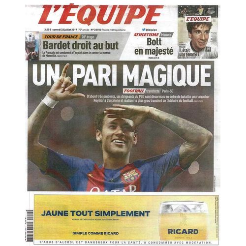 Magazine L'Équipe 22 Juillet 2017
