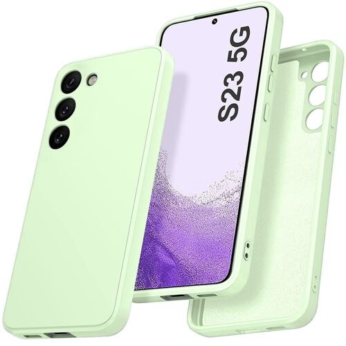 Coque Pour Samsung Galaxy S23 - Protection Silicone Liquide Ultra Slim Vert - Booling