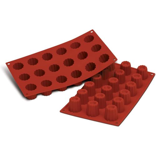 Ershi-| Sf033 Moule En Silicone Pour Mini Cannelé Monoportions, Antiadhésif, 18 Monoportions, Lot De 1 Moule À Gâteau, Ø 35 H 35 M[728]