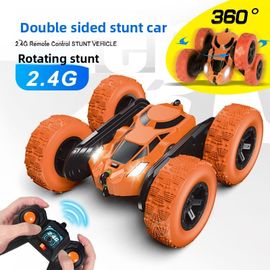Voiture télécommandée rechargeable, double face avec de rotation véhicule tout-terrain jouet électrique télécommandé pour enfants 2.4G