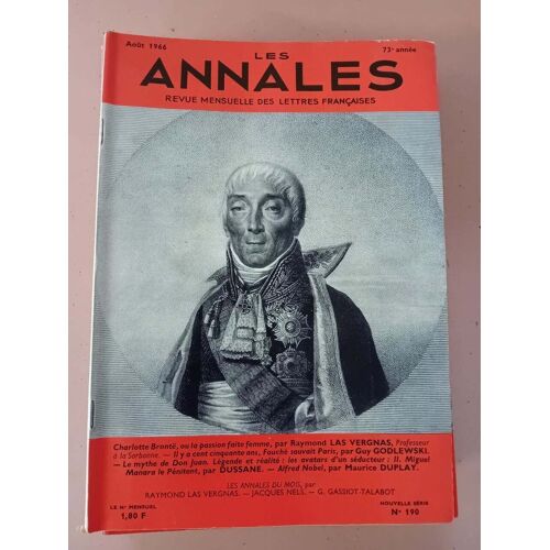 Revue Les Annales Des Lettres Françaises N° 190