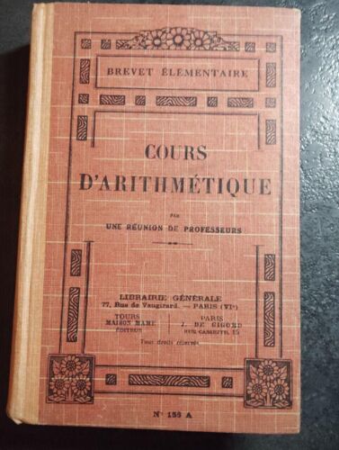 Cours D'arithmetique Brevet Elementaire