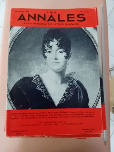 Revue Les Annales Des Lettres Françaises N° 217