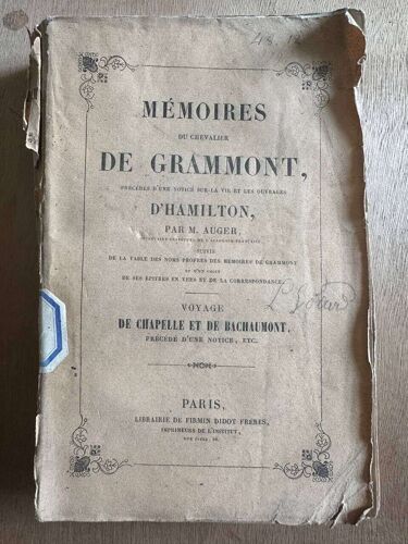 Mémoires Du Chevalier De Grammont