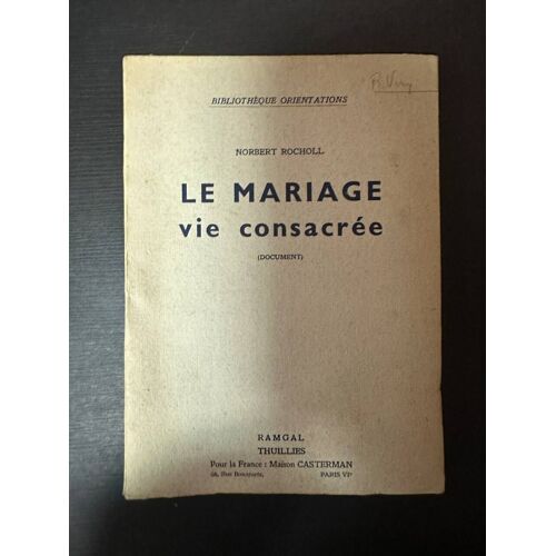 Le Mariage Vie Consacrée