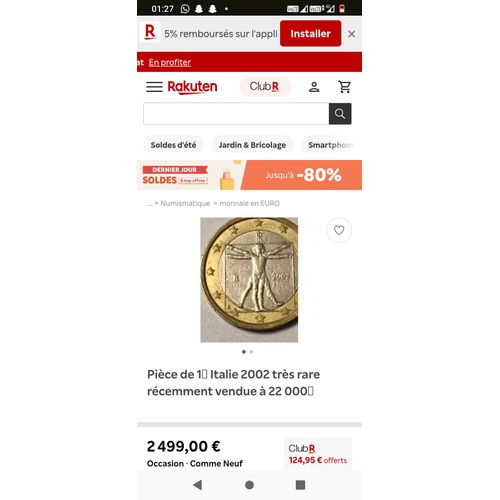 Pièce De 1 Euro Très Rare
