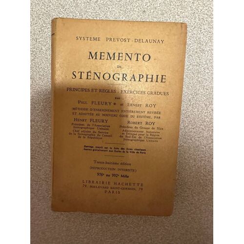 Mémento De Sténographie