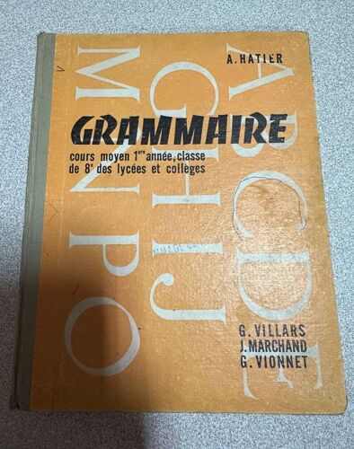 Grammaire Cours Moyen 1ere Année Classe De 8e Des Lycées Et Collèges