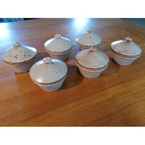Lot 6 Petits Ramequins Avec Couvercle