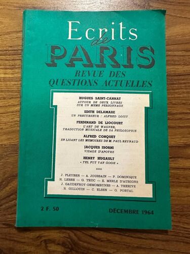 Ecrits De Paris Decembre 1964 N°232