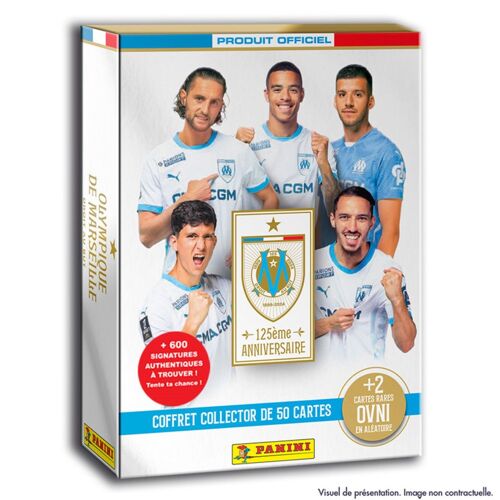 Coffret Panini Football - 125 Ans Olympique De Marseille (Boite De 50 Cartes + 2 Autographes) (Panini)