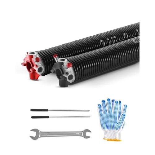Ressorts de Torsion pour Porte de Garage-VEVOR-¿5,72x¿50,8x610 mm-Revêtement Noir Électrophorétique pour Remplacement