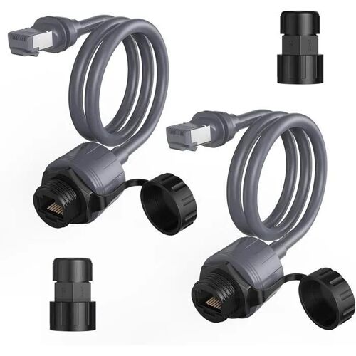 EDUP Starlink Lot de 2 Adaptateurs Ethernet Gen 3 & Mini, Rallonge Étanche RJ45 pour Starlink V3/Mini Dishy.