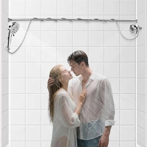 Pommeau de Douche - Double Haute Pression - 9 Modes - Barre Réglable 100-188 cm - Installation Facile.