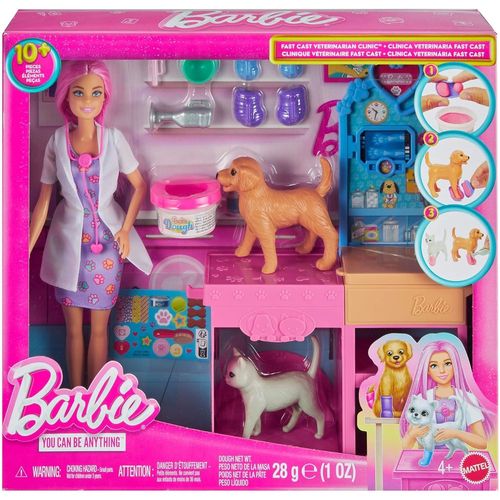 Barbie - Poupée et ensemble pour clinique vétérinaire