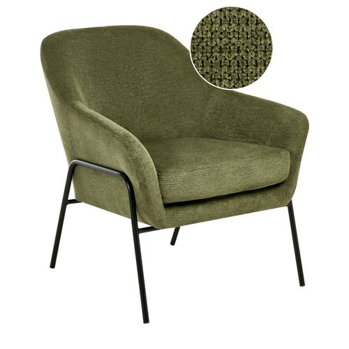 Fauteuil Veddige Tissu Vert