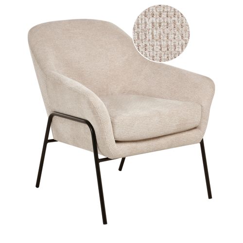 Fauteuil En Tissu Beige Veddige