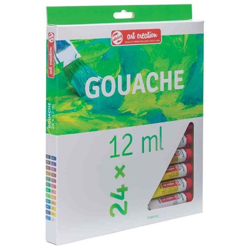 Royal Talens Set De 24 Peintures Gouache Artcreation Expression 12ml