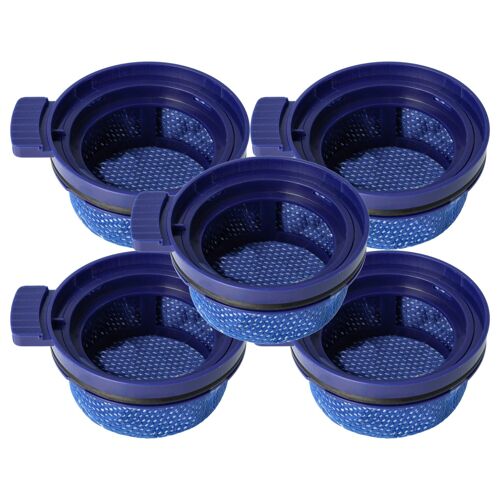 vhbw 5x Filtre compatible avec Samsung VS20A958FWW/SC, VS20A958FWN/SC, VS20A958FWB/SC, VS20A958F3B/ST aspirateur - filtre de sortie d'air, bleu