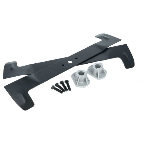 vhbw 2x Lames remplacement pour Honda CG82004341H0, CG82004340H0 pour tondeuse - Lames de rechange, noir, acier