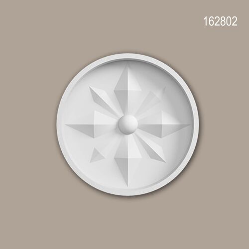 Élément décoratif Profhome 162802 style Art déco blanc Ø 10 cm