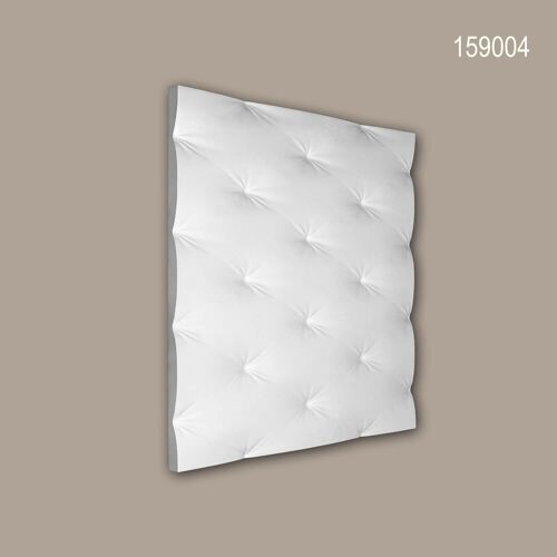 3d panneau mural Profhome 159004 Lambris mural Panneau acoustique design moderne blanc 0,36 m2
