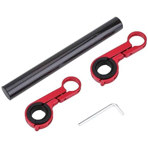 Support D'extension De Guidon De Vélo, Durable Et Léger, Pour Éclairage De Vélo, Lampe De Poche, Compteur De Vitesse, Ensemble De Supports De Vélo (Rouge)
