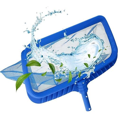 Épuisette Deluxe (50 x 40 x 34 cm) Épuisette à mailles fines, avec effet de profondeur, cadre en plastique extra robuste, pour accessoires de piscine