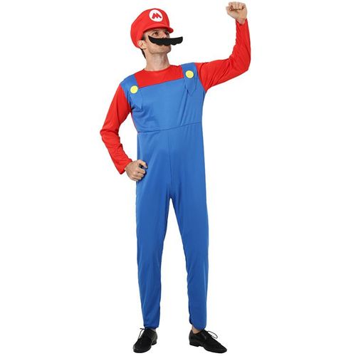 Costume Cosplay Mario (Rouge Pour Homme, Taille L Pour Adulte)