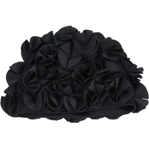 Bonnet De Bain À Fleurs Noires Pour Femmes Et Enfants, Style Rétro, Motif Floral, Élastique, À La Mode, Pour Cheveux Longs