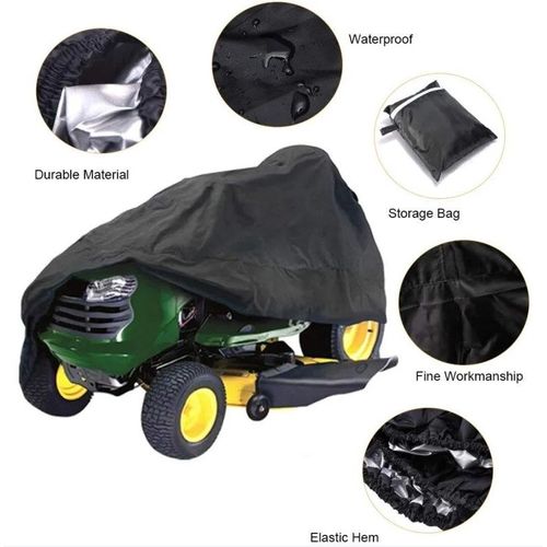 Housse de protection imperméable pour tondeuse autoportée (177 x 110 x 110 cm) et protection UV pour tracteur de jardin