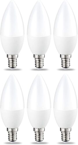 Basics Lot De 6 Petites Ampoules Led À Vis Edison En Forme De Flamme E14 5,5 W (Équivalent 40 W) Blanc Chaud Non Dimmable