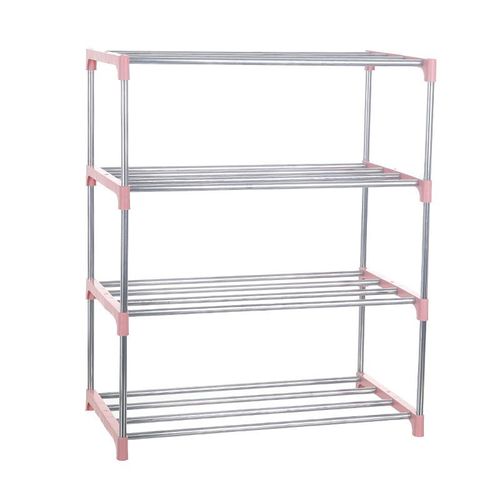 Étagère À Chaussures Rose Empilable À 4 Niveaux, Légère, Idéale Pour L'entrée, Le Couloir Et Le Placard