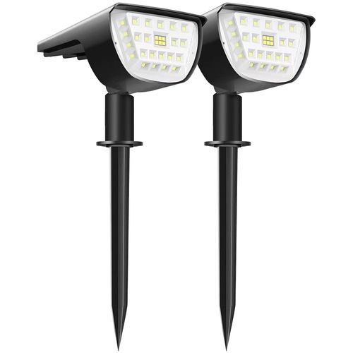 (Lumière Chaude), 32 Led/Lot De 2, Lampes Solaires D'extérieur Puissantes, Projecteur Solaire D'extérieur Ip65 Étanche, Lumière, Éclairage Solaire Pour Décorations De Jardin