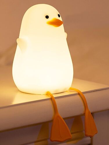 Veilleuse Canard Pour Enfants, Adorable Lampe Canard En Silicone Pour Enfants, Décoration De Chambre D'enfant Comme Cadeau D'anniversaire De Noël Pour Garçons Et Filles