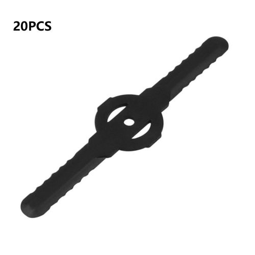 Lot de 20 lames de tondeuse à gazon en plastique sans fil, outil de jardinage, noir