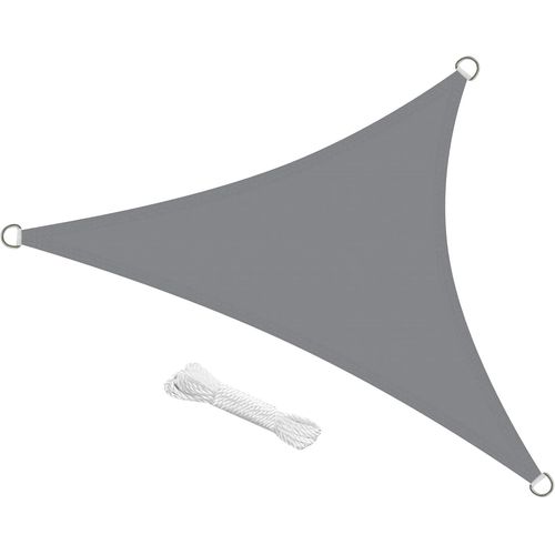 Voile D'ombrage Triangle 4x4x4 Mètre Étanche Soleil Voile D'ombrage Résistant À L'eau Anti-Uv Pour Le Jardin, Patio, Terrasse, Gris