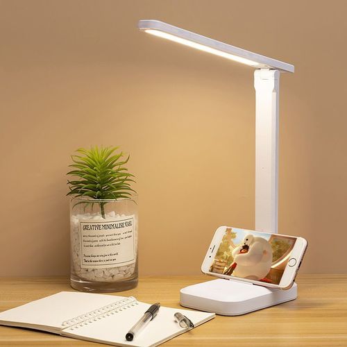 Pliable Et Réglable Led Lampe De Bureau, 5 Modes De Couleur, 10 Niveaux De Luminosité, Flexible De Commande Tactile, Lunettes De Protection, Lampe De Chevet Avec Port Usb Et